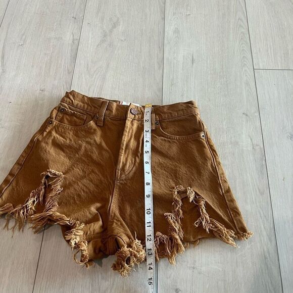 BDG Brown Distressed Women Shorts - Picture 2 of 9